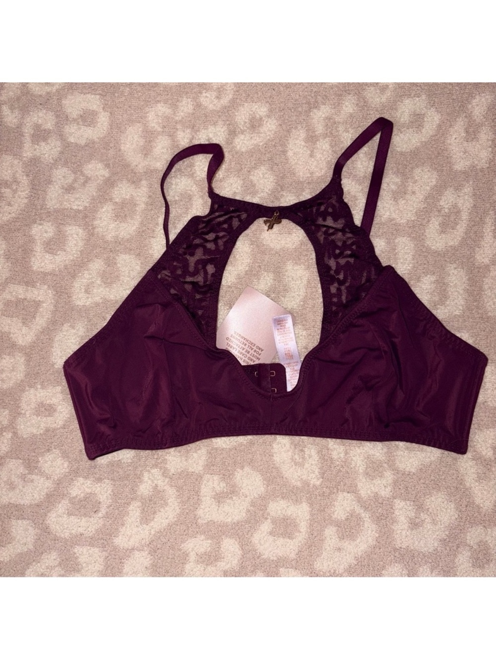 Tagged by Savage High-Neck Bralette in purple LARGE NWT - Picture 4 of 6